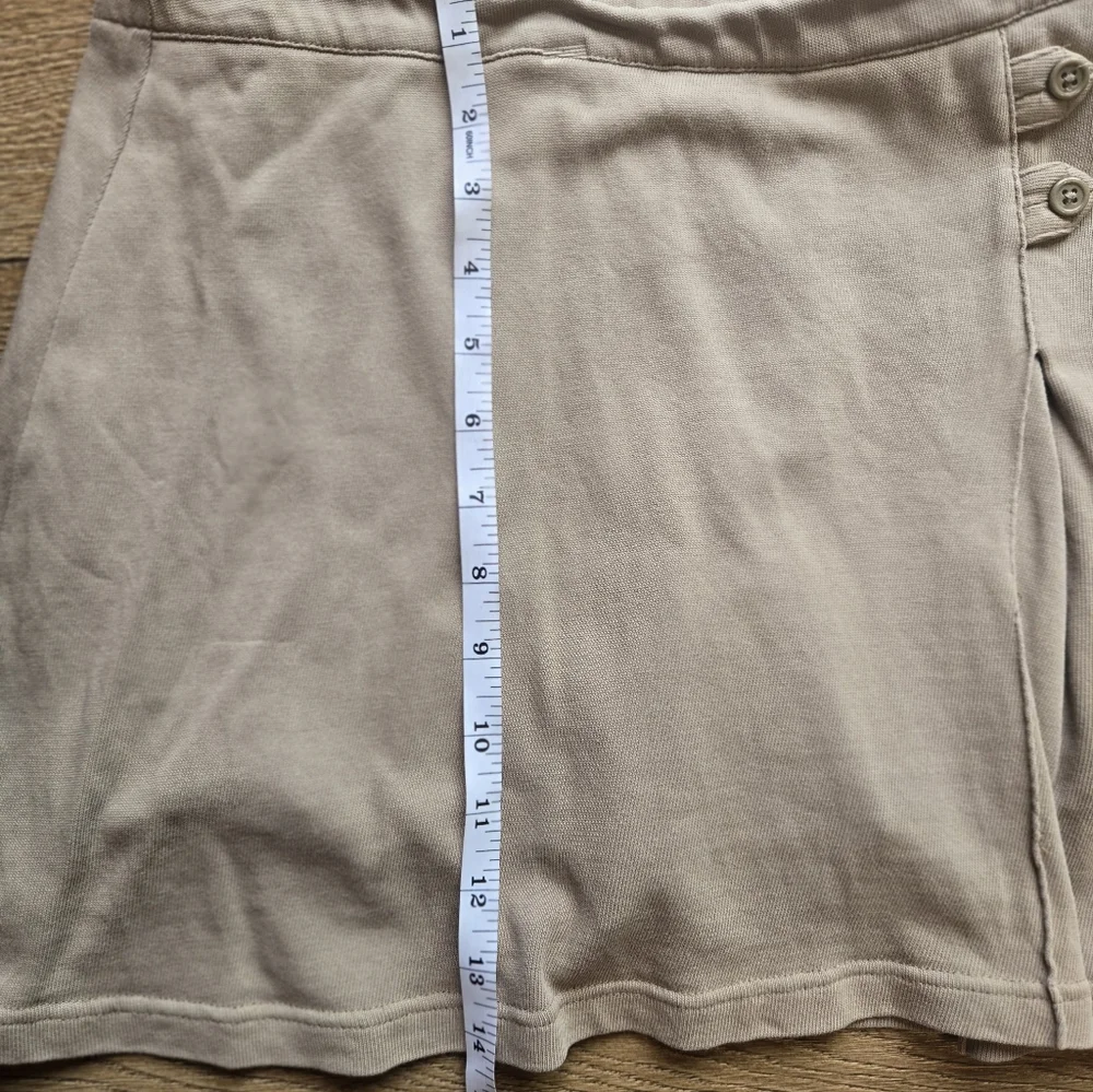 Lands' End Girls Beige Ribbed Skort
